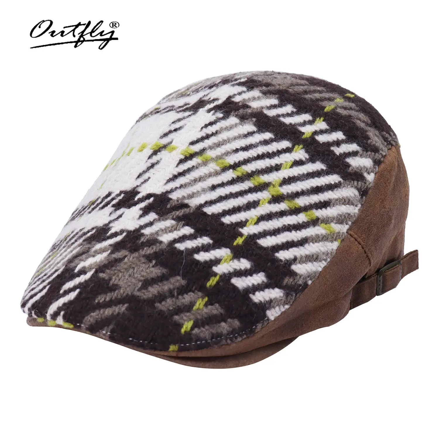 Unisex Spring Sun Hats Plaid Fabric Forward Caps - Image 20