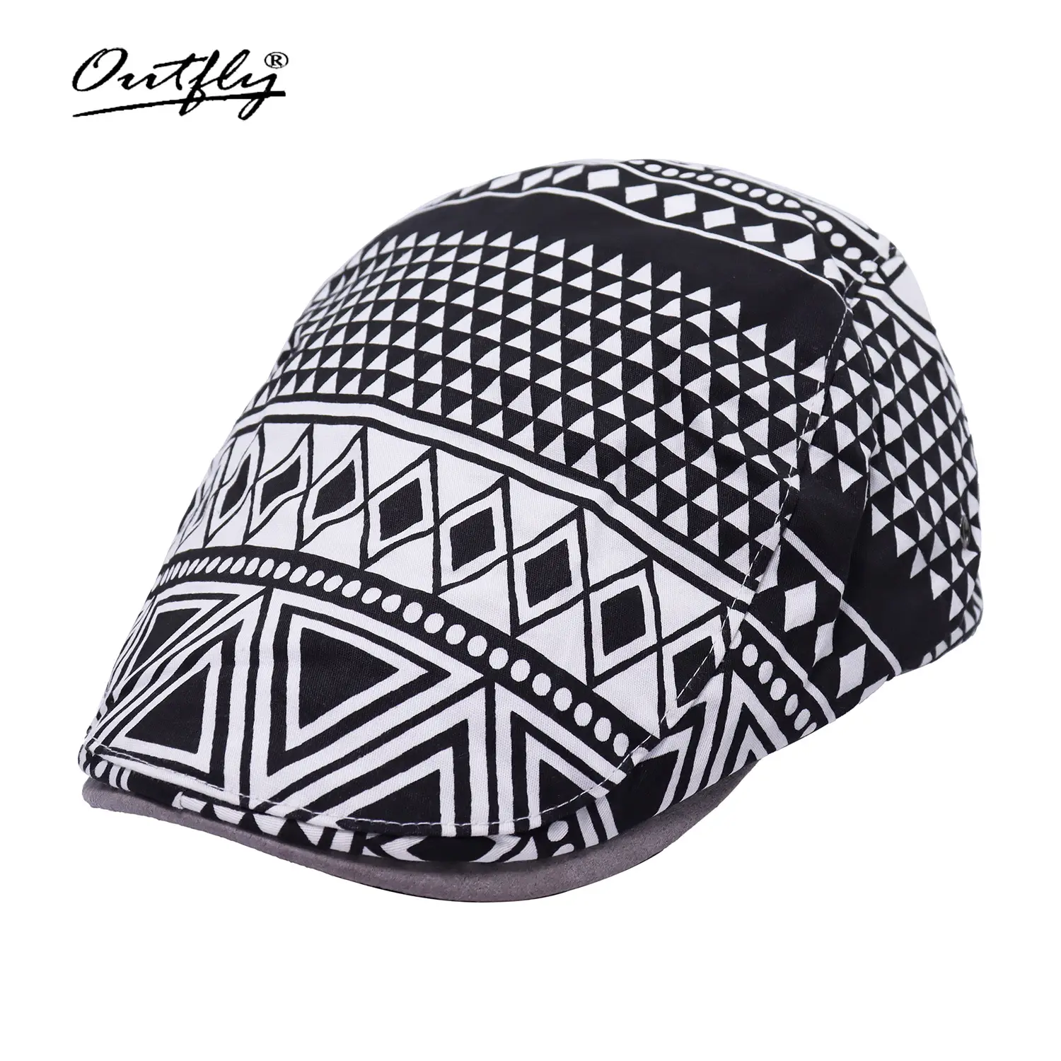 Unisex Spring Sun Hats Plaid Fabric Forward Caps - Image 5