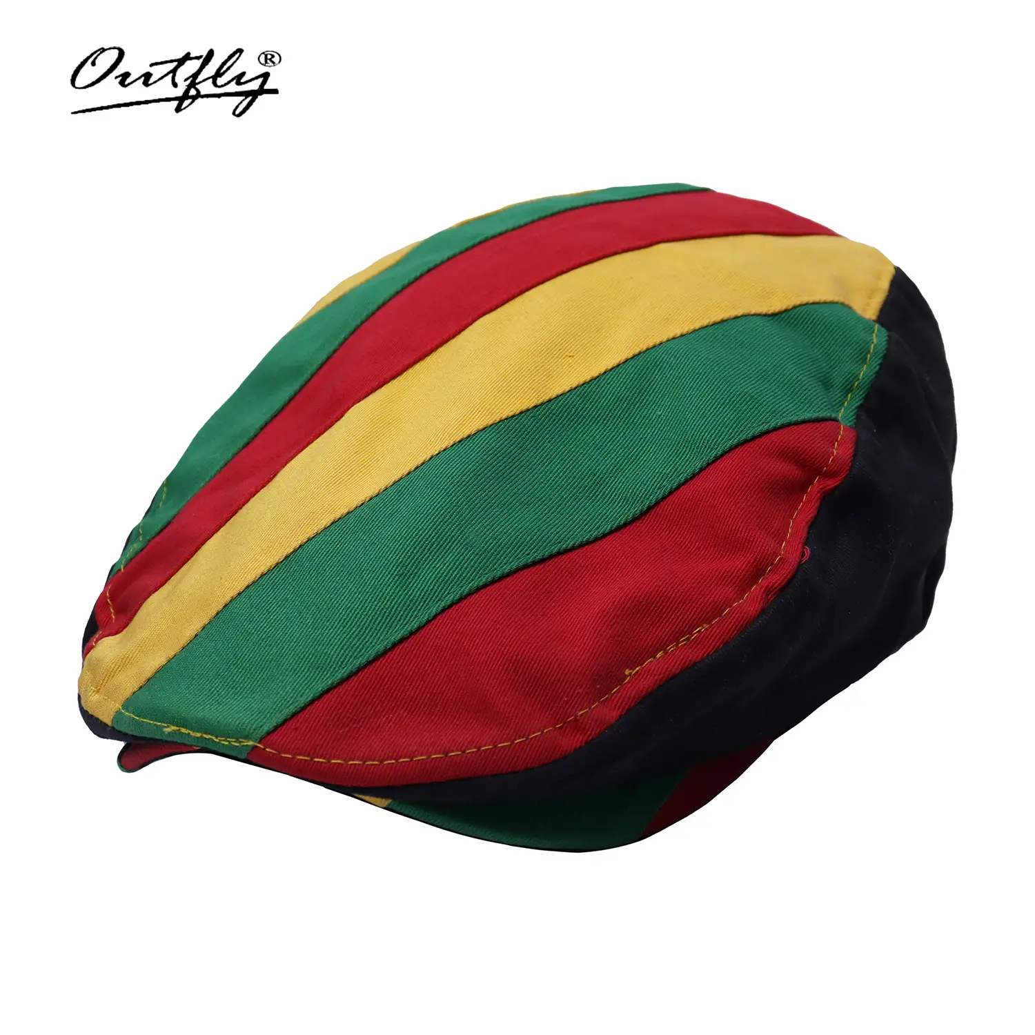 Unisex Spring Sun Hats Plaid Fabric Forward Caps - Image 8