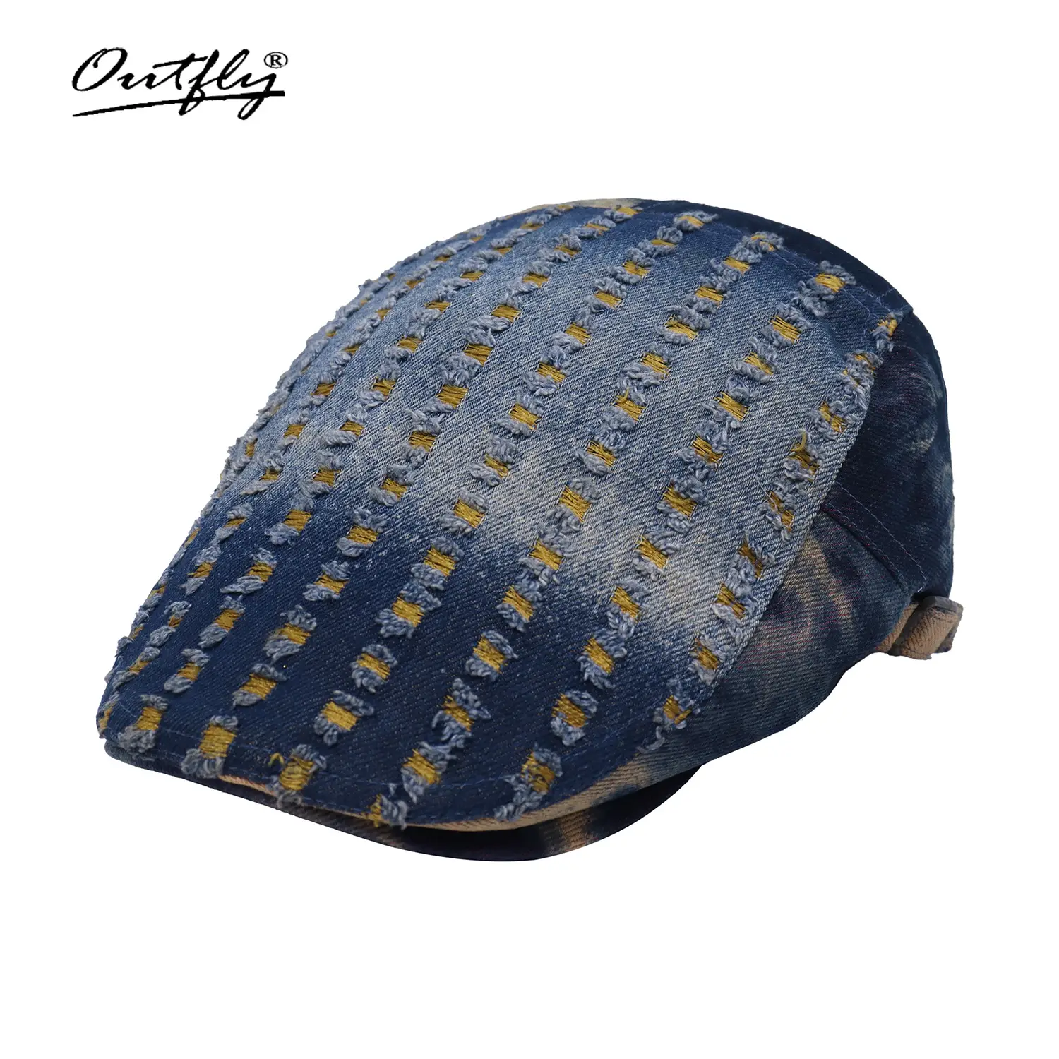 Unisex Spring Sun Hats Plaid Fabric Forward Caps - Image 9