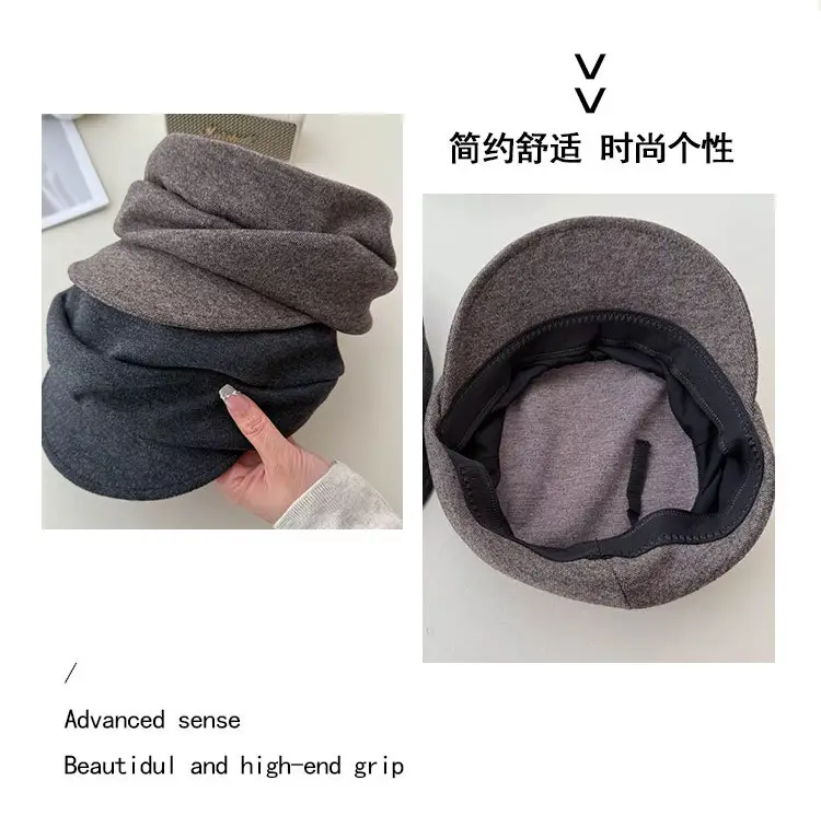 Japanese Retro Beret Wool Blend Equestrian Hat Women — feature 6