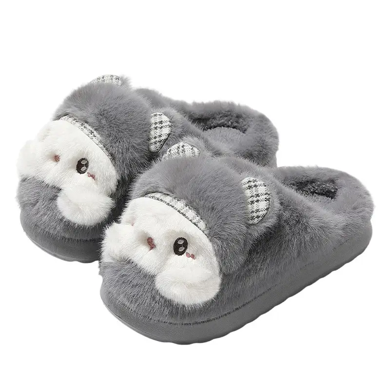 Cartoon Cotton Slippers for Women, Winter Home Indoor Cute Furry Slippers, Autumn and Winter Warm Parent-Child Cotton Slippers, Women's Wholesale - Image 10