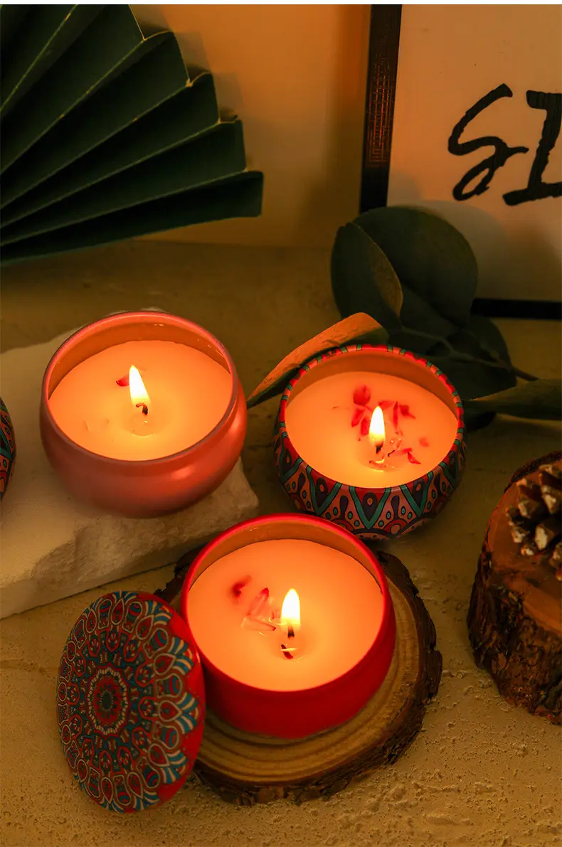 Tin Can Candle Soy Scented Candle DIY Souvenir Gift Ornaments Home Living Room Incense Bedroom Candle — feature 11