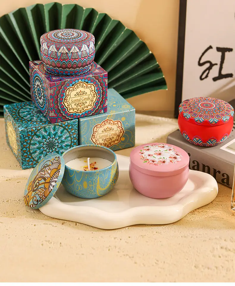 Tin Can Candle Soy Scented Candle DIY Souvenir Gift Ornaments Home Living Room Incense Bedroom Candle — feature 9