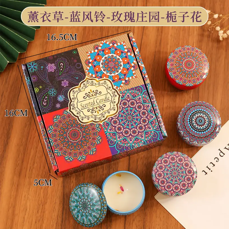Tin Can Candle Soy Scented Candle DIY Souvenir Gift Ornaments Home Living Room Incense Bedroom Candle