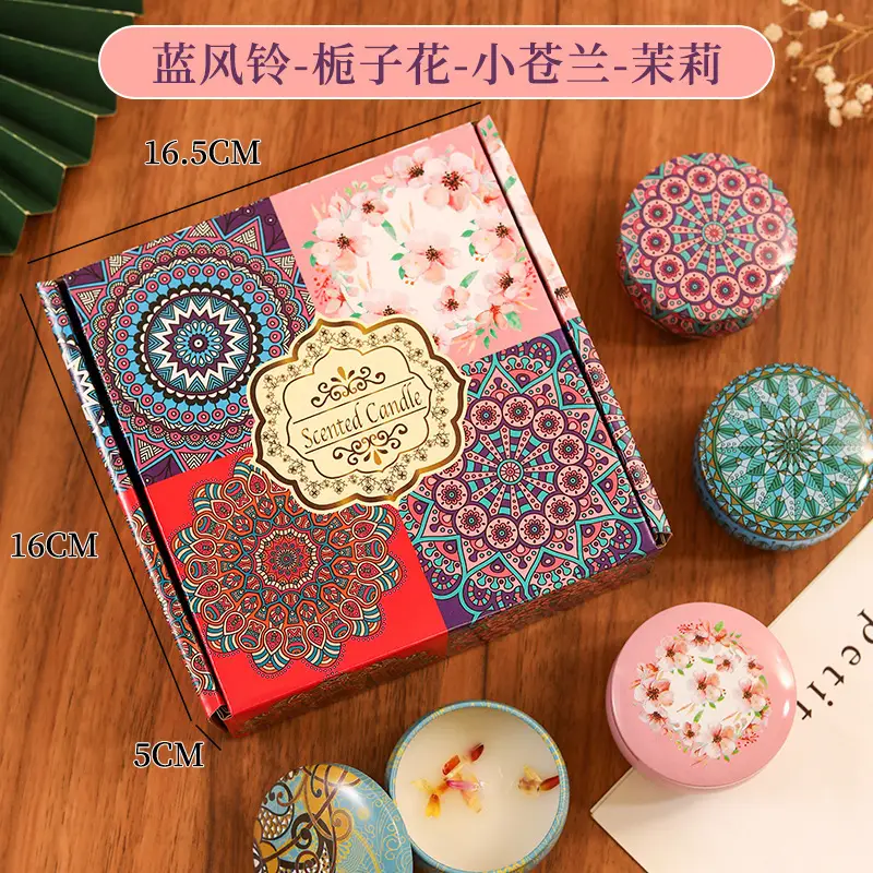 Tin Can Candle Soy Scented Candle DIY Souvenir Gift Ornaments Home Living Room Incense Bedroom Candle