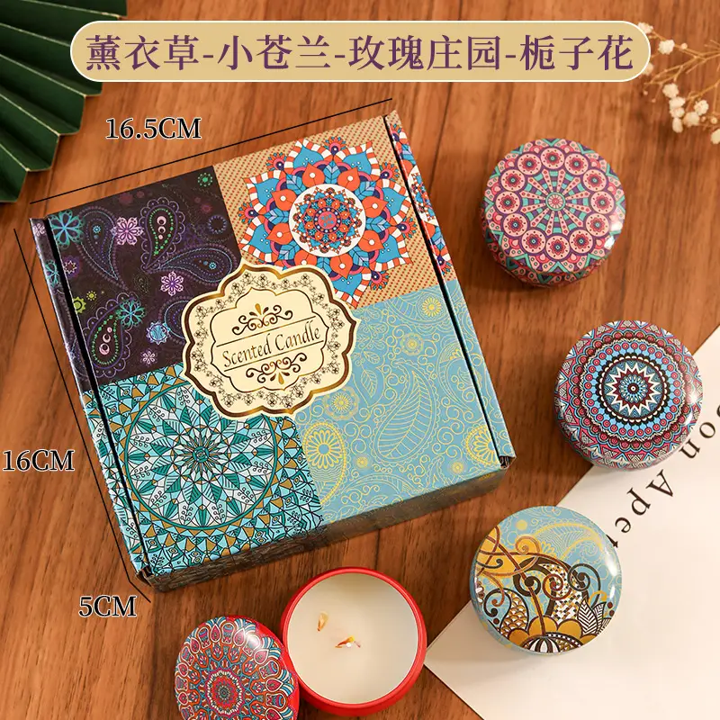 Tin Can Candle Soy Scented Candle DIY Souvenir Gift Ornaments Home Living Room Incense Bedroom Candle