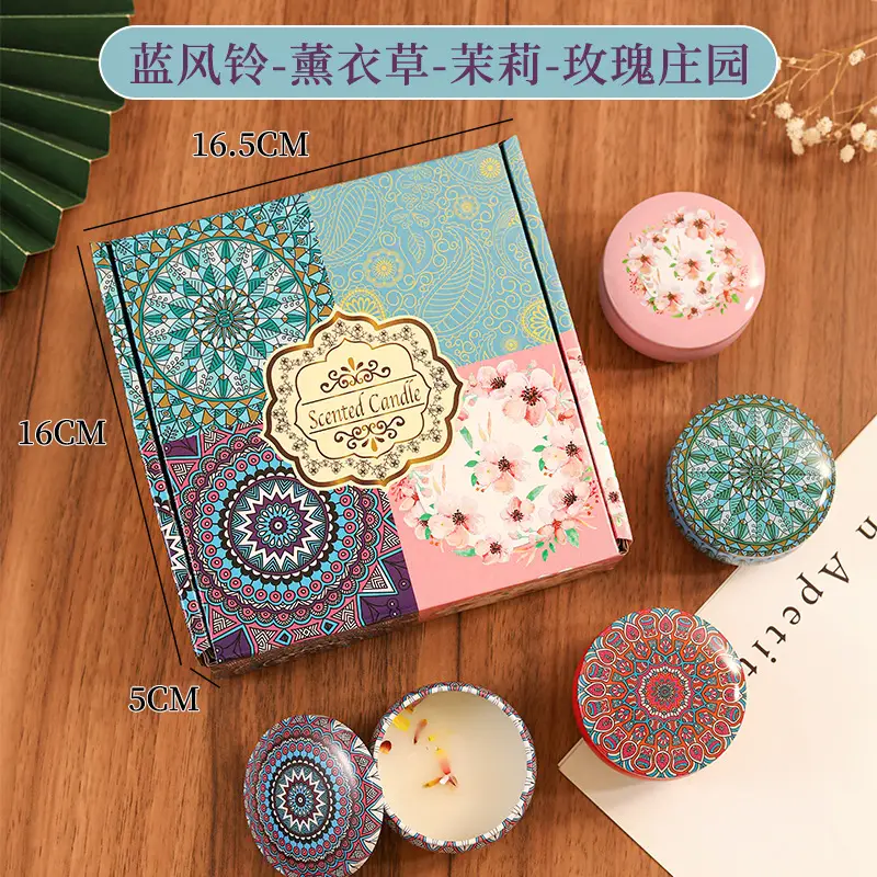 Tin Can Candle Soy Scented Candle DIY Souvenir Gift Ornaments Home Living Room Incense Bedroom Candle