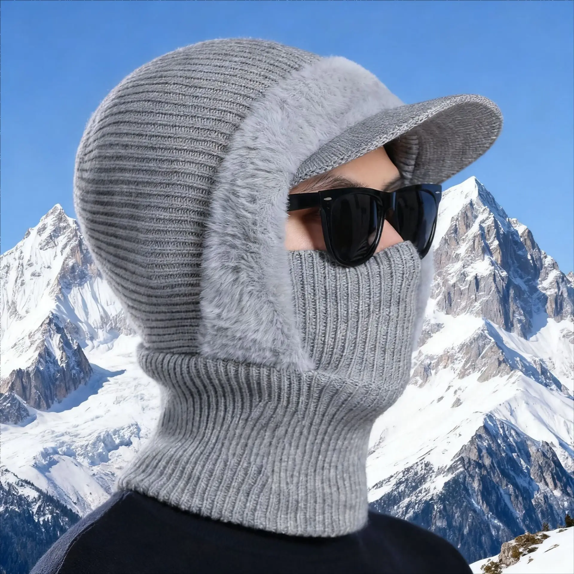 Winter Men's Woolen Hat with Duck Tongue & Ear Protection - Image 10