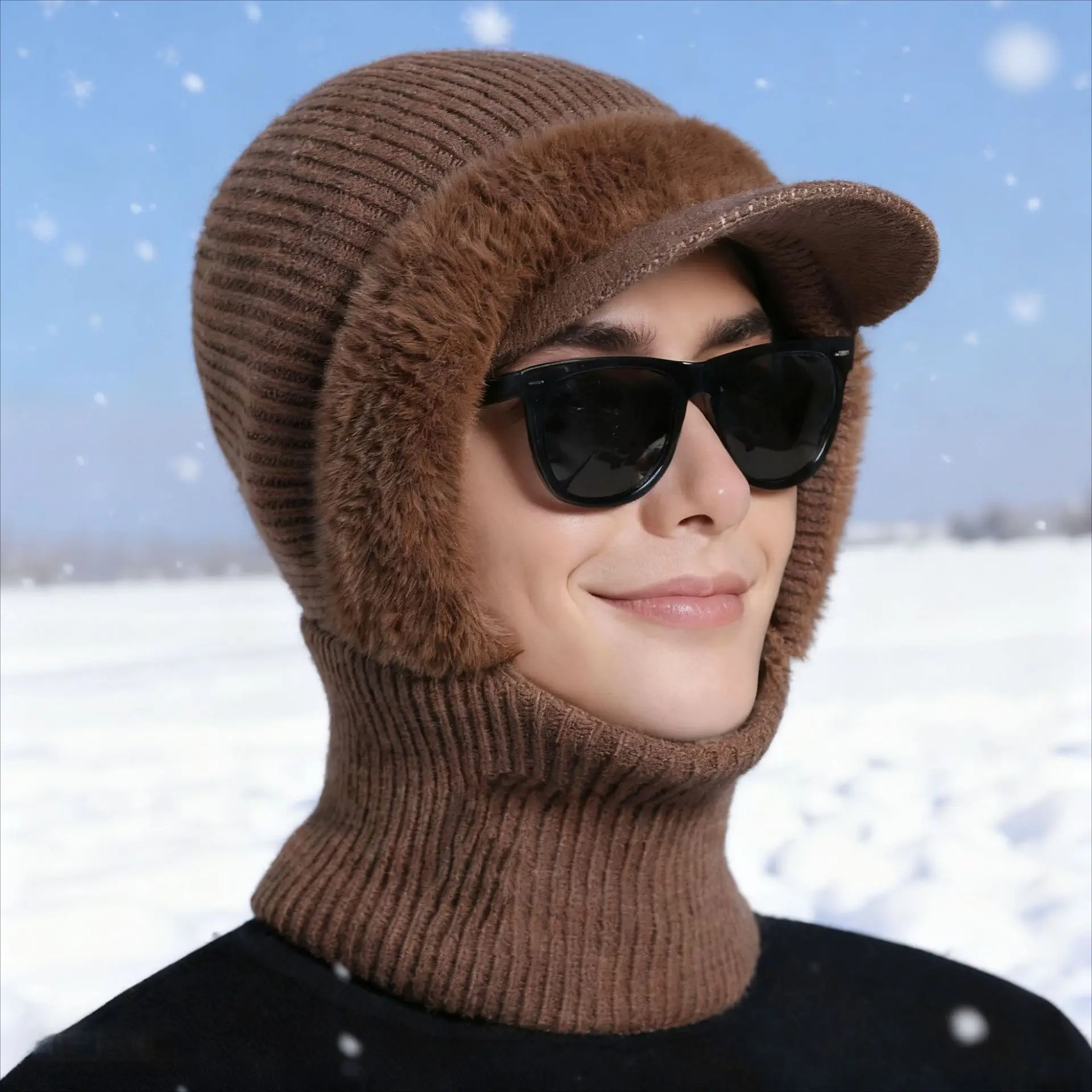 Winter Men's Woolen Hat with Duck Tongue & Ear Protection — feature 10