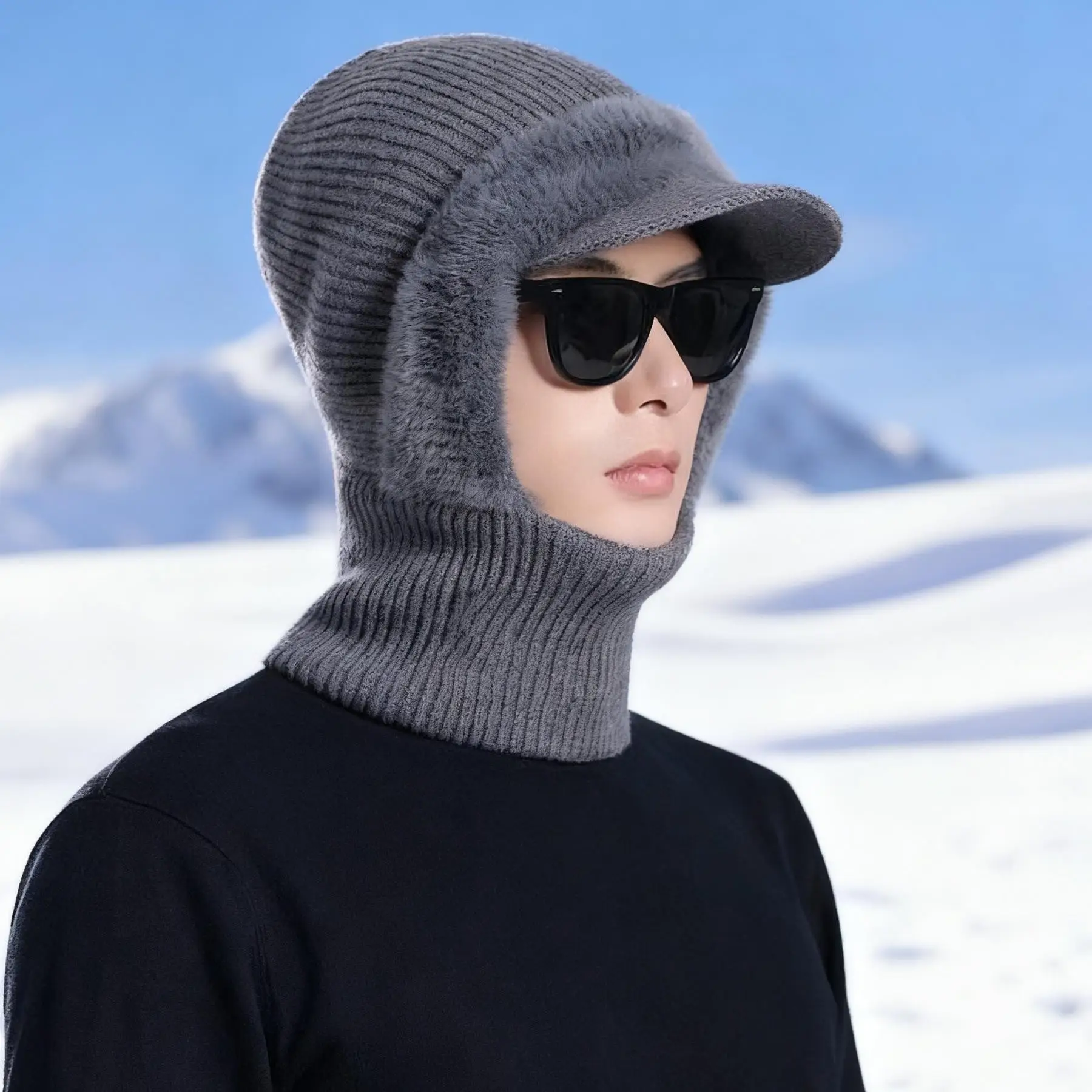 Winter Men's Woolen Hat with Duck Tongue & Ear Protection — feature 4