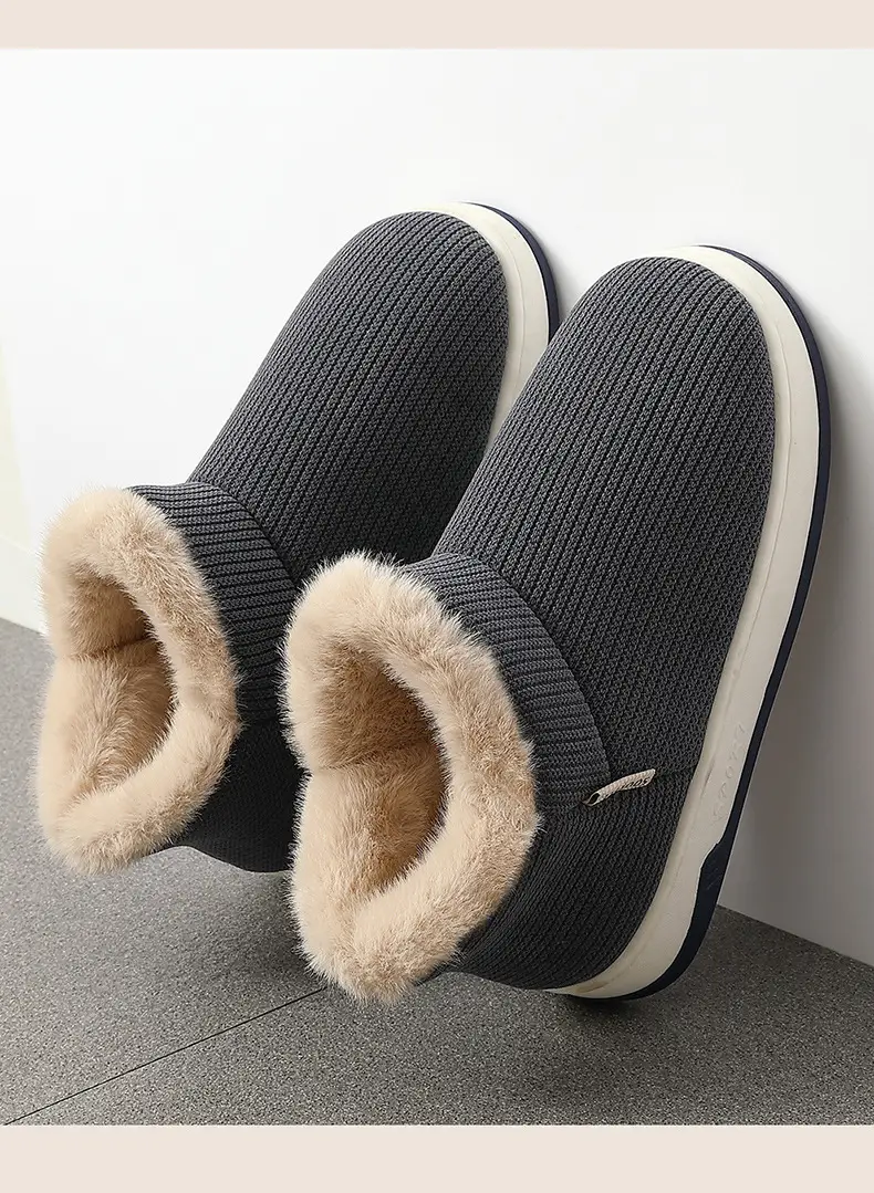 Elderly Non-Slip Cotton Slippers for Women, Autumn and Winter 2025 New Style, Indoor Home Slippers for Middle-Aged and Elderly, Plush Fleece-Lined Cotton Shoes for Men — feature 5