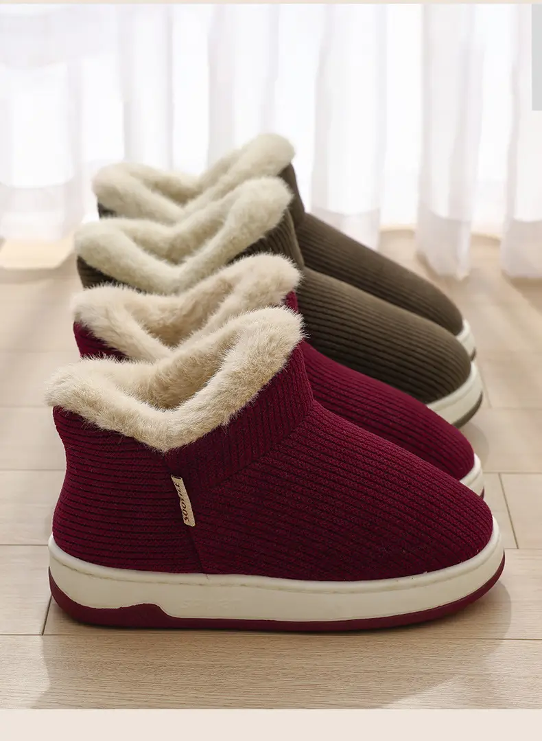 Elderly Non-Slip Cotton Slippers for Women, Autumn and Winter 2025 New Style, Indoor Home Slippers for Middle-Aged and Elderly, Plush Fleece-Lined Cotton Shoes for Men — feature 7