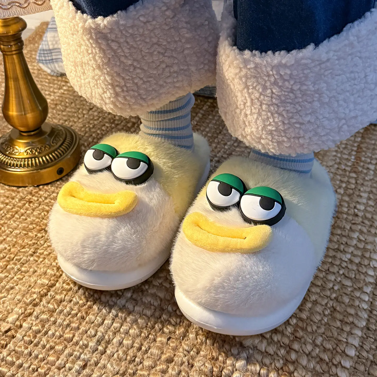 Cute Cartoon Cotton Slippers for Kids Winter Indoor Non-Slip - Image 6
