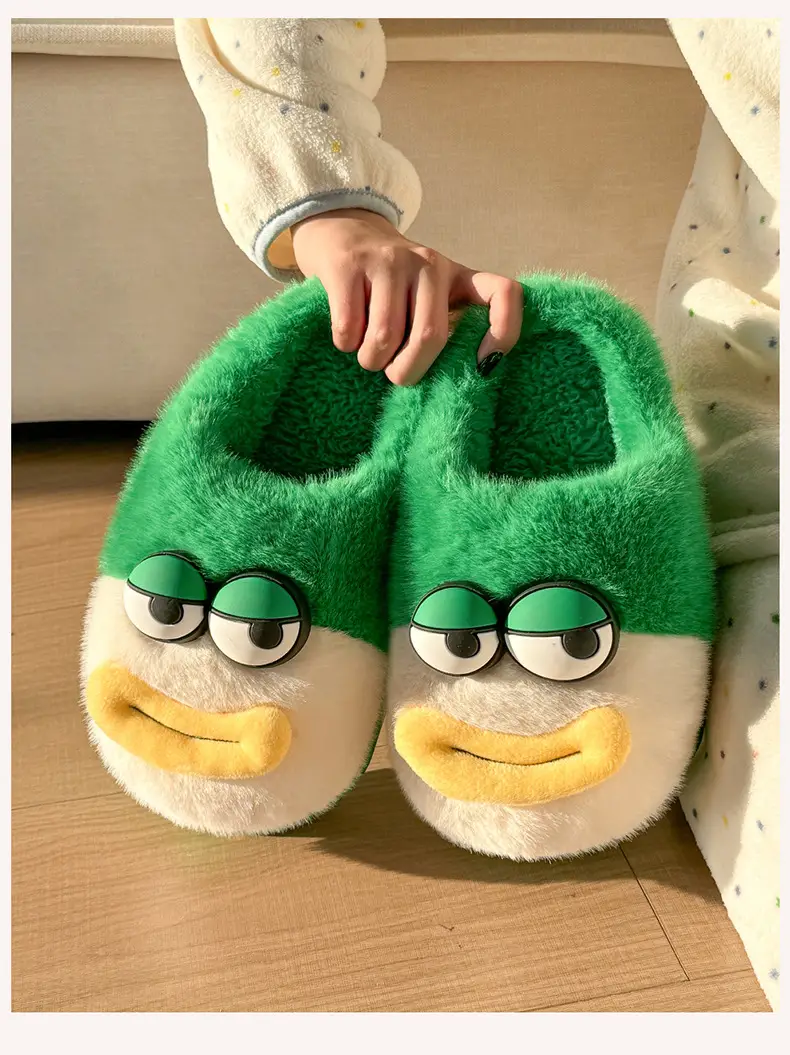 Cute Cartoon Cotton Slippers for Kids Winter Indoor Non-Slip — feature 7