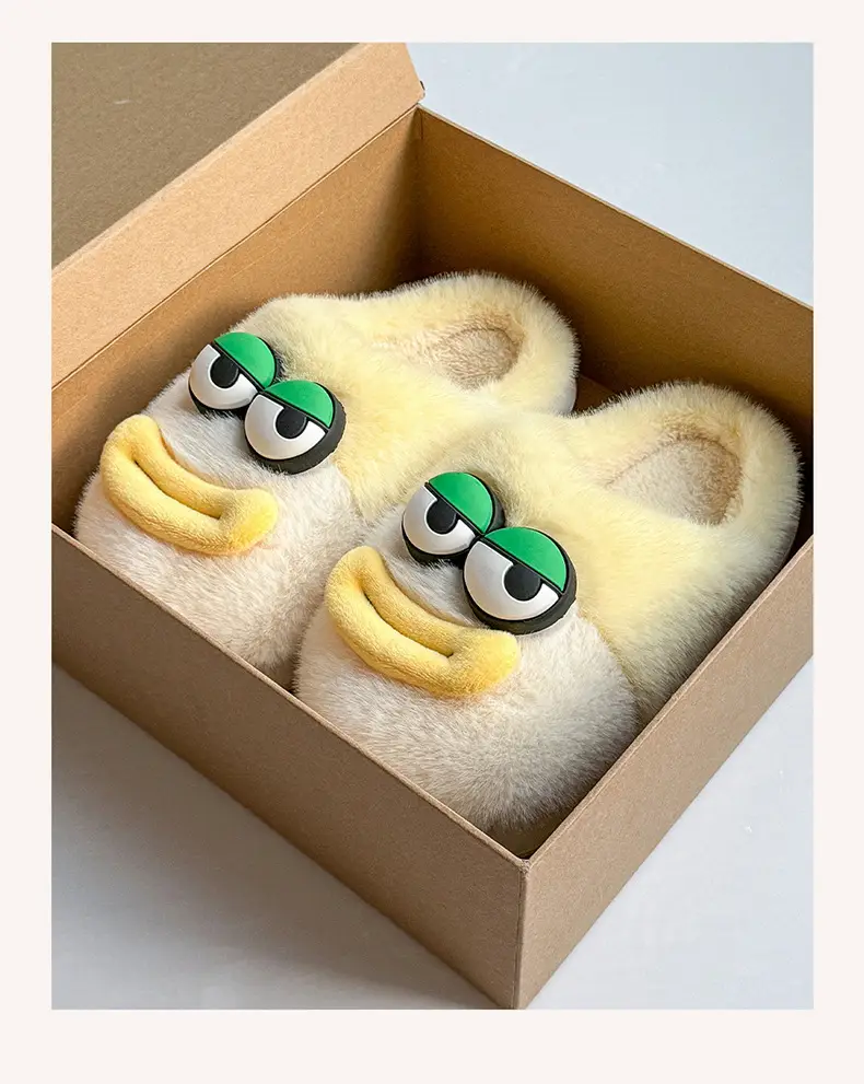 Cute Cartoon Cotton Slippers for Kids Winter Indoor Non-Slip — feature 8