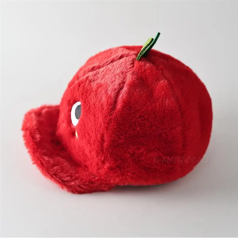 Red Plush Tomato Cap for Women Warm Winter Headwear — feature 2