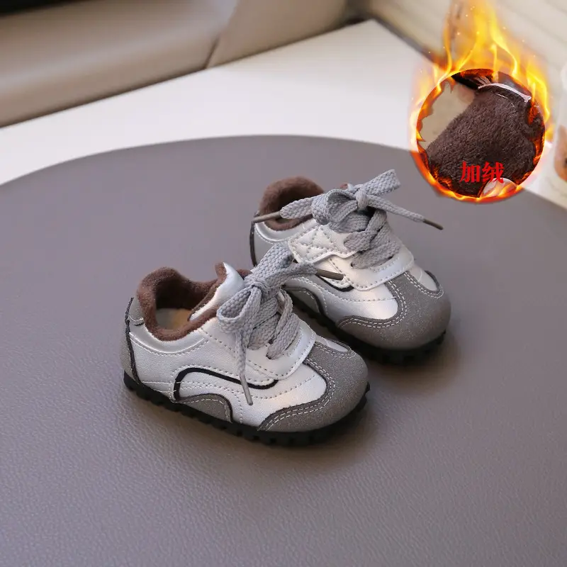 2025 Winter Velvet Baby Toddler Shoes Soft Sole Non-Slip
