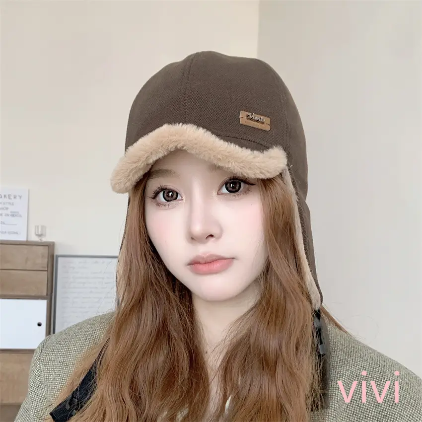 Women Fleece Earflap Trapper Hat Winter Cycling Warm - Image 10
