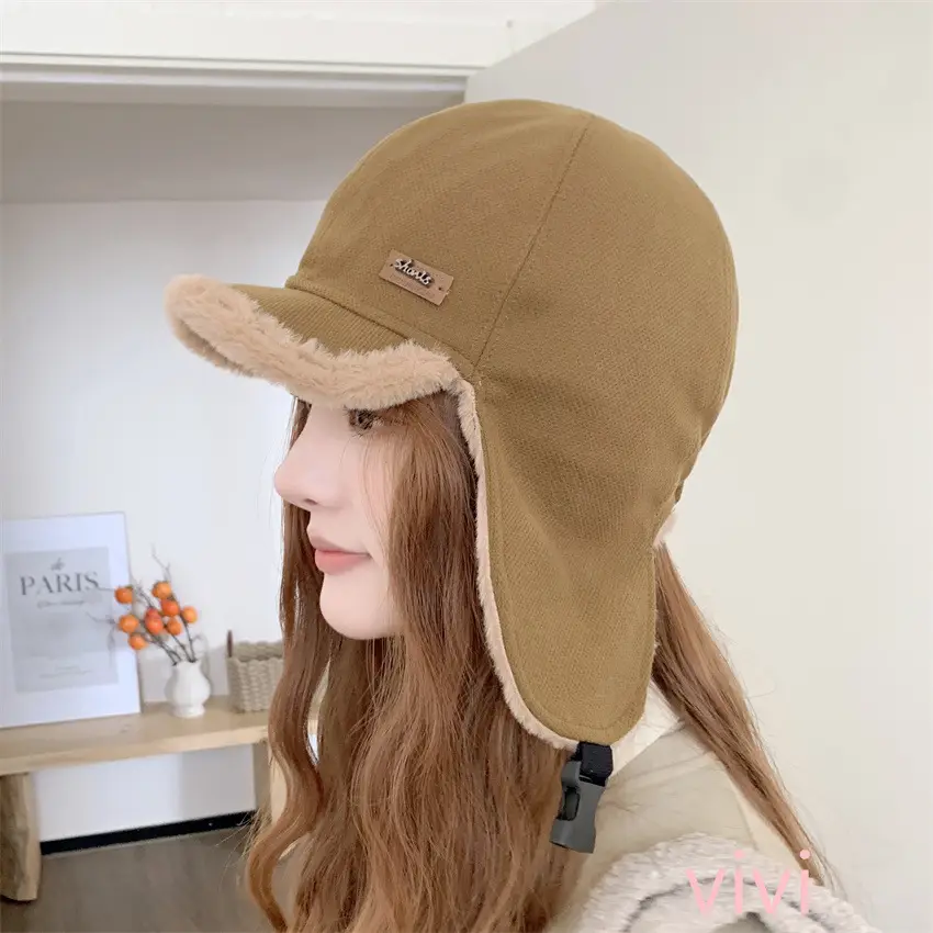 Women Fleece Earflap Trapper Hat Winter Cycling Warm - Image 12