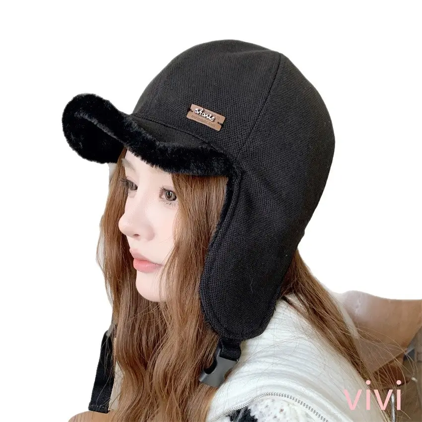 Women Fleece Earflap Trapper Hat Winter Cycling Warm - Image 13