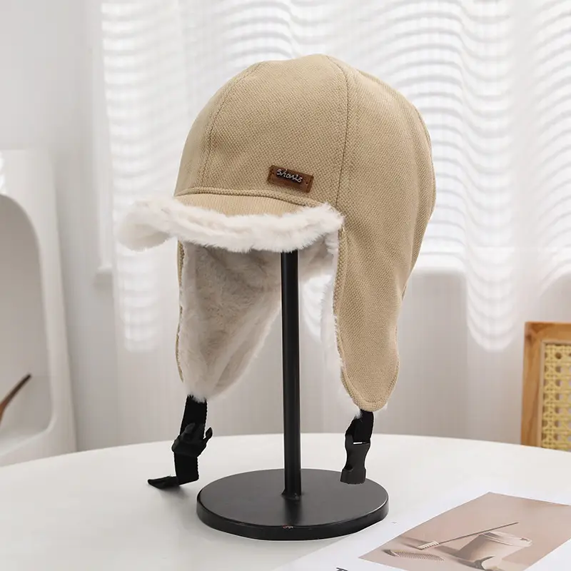 Women Fleece Earflap Trapper Hat Winter Cycling Warm - Image 2
