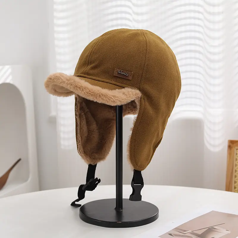 Women Fleece Earflap Trapper Hat Winter Cycling Warm - Image 3