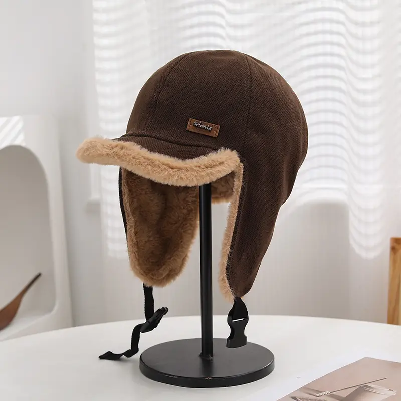 Women Fleece Earflap Trapper Hat Winter Cycling Warm - Image 4