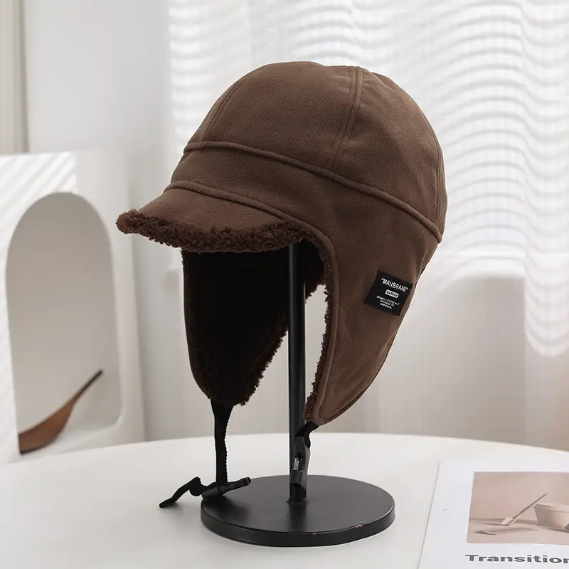 Women Fleece Earflap Trapper Hat Winter Cycling Warm - Image 8