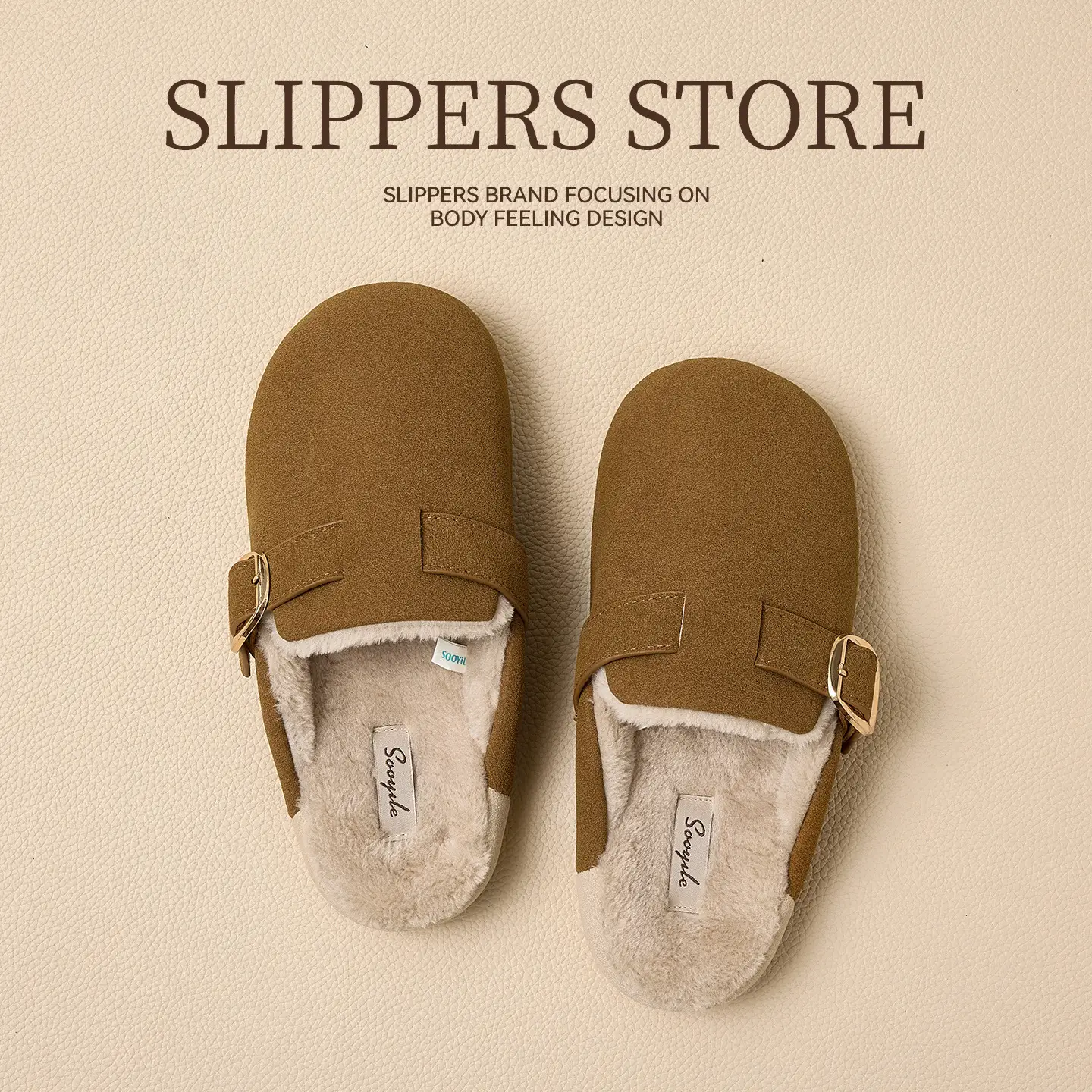 Women's Suede Birkenstock Slippers Winter Warm Anti-Slip - Image 7