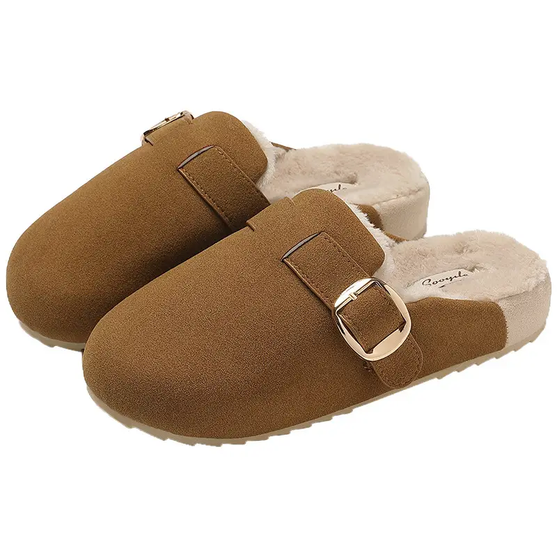 Women's Suede Birkenstock Slippers Winter Warm Anti-Slip - Image 8