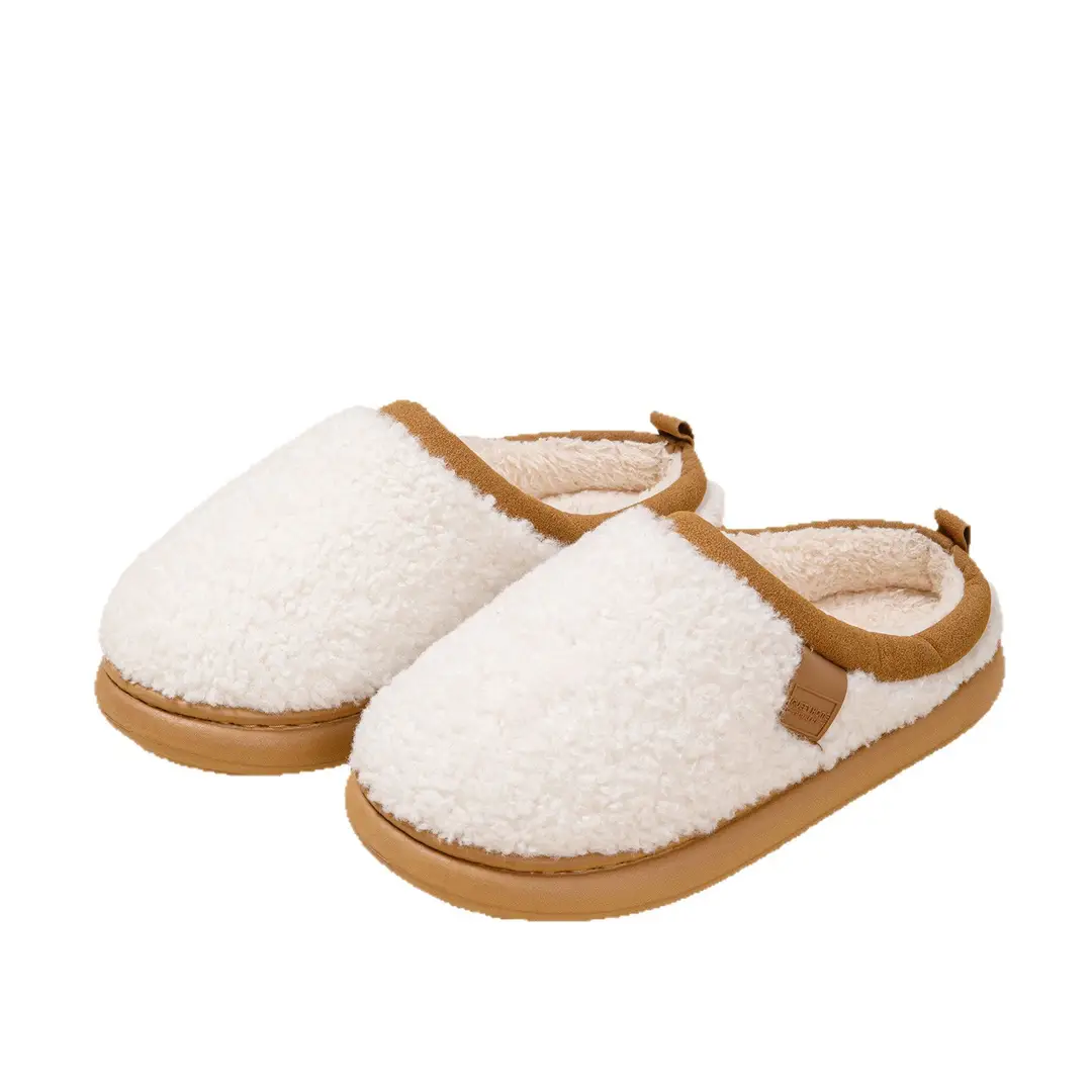 Plush Warm Cotton Slippers for Women, Winter 2026 New Model, Indoor Home Thick-Soled Non-Slip Antibacterial Anti-Odor Silent Cotton Slippers