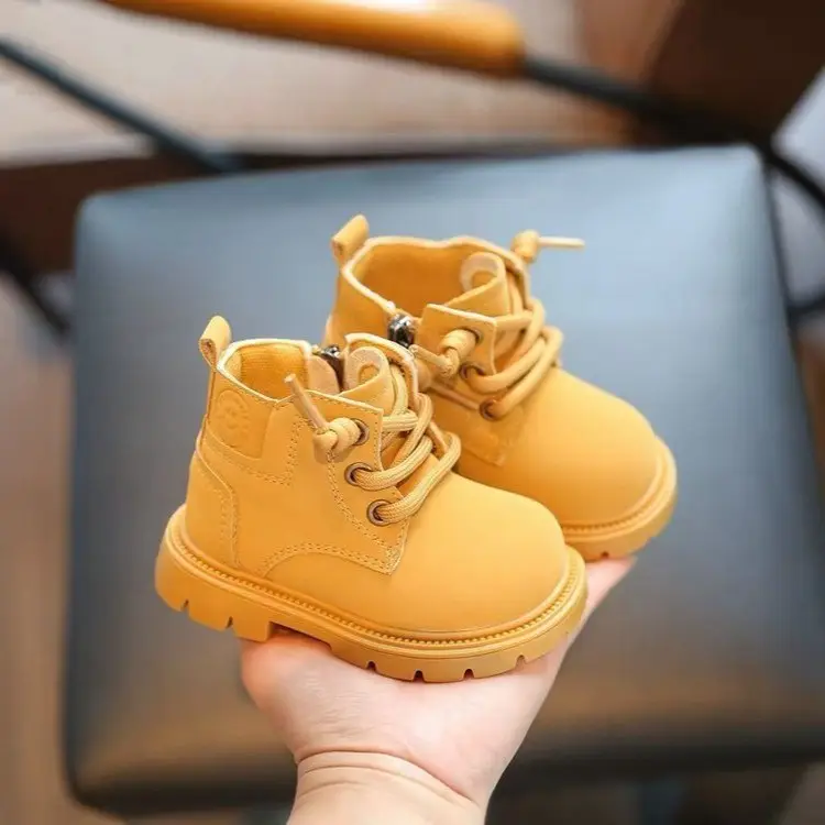 Baby Boots Autumn and Winter Leather Boots 0 to 3 Years Old Soft-Soled Toddler Shoes Female Baby Boots Leather Cotton Boots Boys Baby Shoes - Image 8