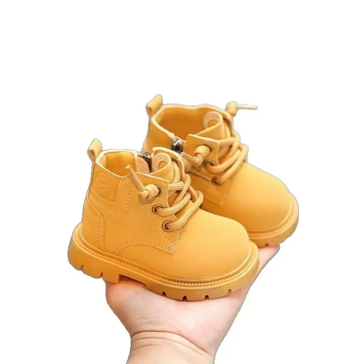 Baby Boots Autumn and Winter Leather Boots 0 to 3 Years Old Soft-Soled Toddler Shoes Female Baby Boots Leather Cotton Boots Boys Baby Shoes - Image 9
