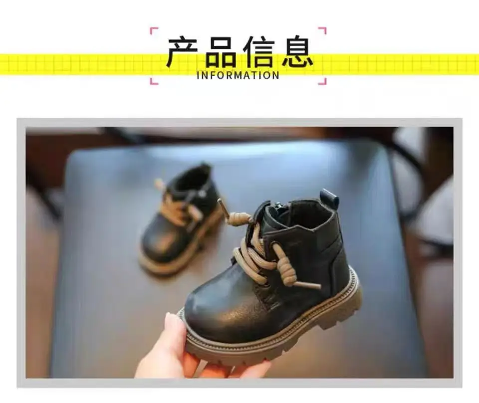 Baby Boots Autumn and Winter Leather Boots 0 to 3 Years Old Soft-Soled Toddler Shoes Female Baby Boots Leather Cotton Boots Boys Baby Shoes — feature 1
