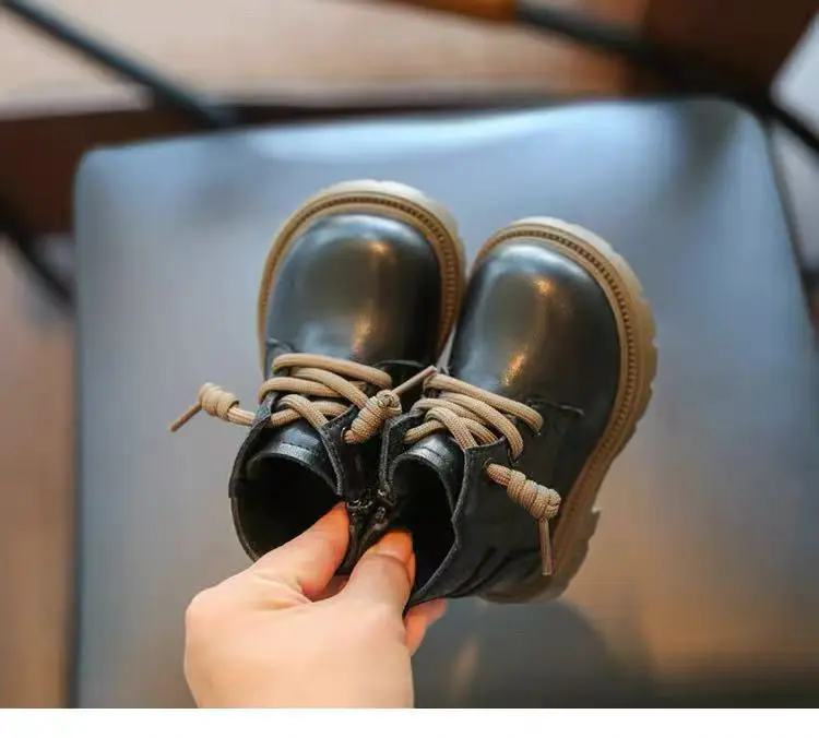 Baby Boots Autumn and Winter Leather Boots 0 to 3 Years Old Soft-Soled Toddler Shoes Female Baby Boots Leather Cotton Boots Boys Baby Shoes — feature 5