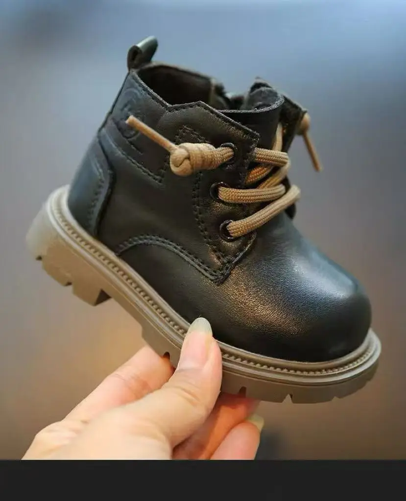 Baby Boots Autumn and Winter Leather Boots 0 to 3 Years Old Soft-Soled Toddler Shoes Female Baby Boots Leather Cotton Boots Boys Baby Shoes — feature 9