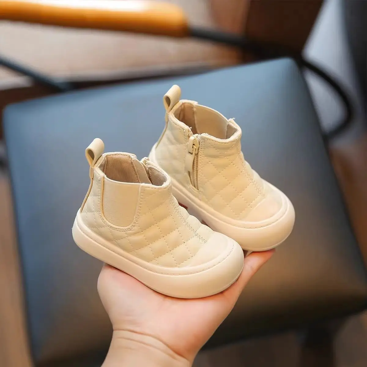 Girls' Soft Leather Sneakers Spring Fall