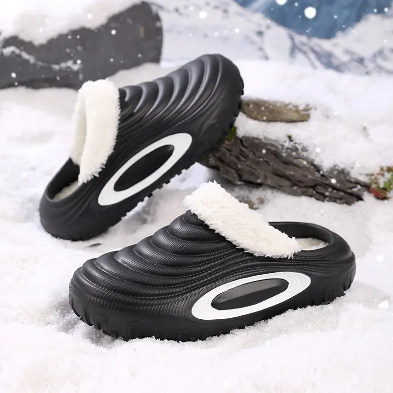 Women's Warm Cotton Slip-On Shoes Cream New Autumn Winter - Image 5