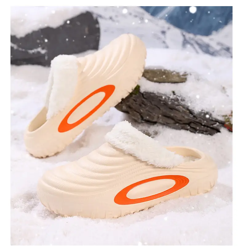 Women's Warm Cotton Slip-On Shoes Cream New Autumn Winter — feature 16