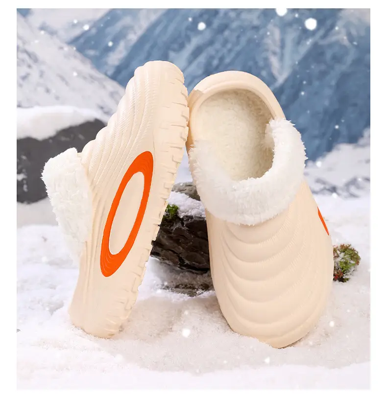 Women's Warm Cotton Slip-On Shoes Cream New Autumn Winter — feature 17
