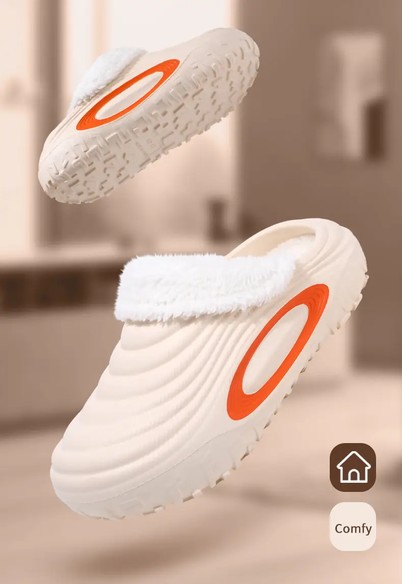 Women's Warm Cotton Slip-On Shoes Cream New Autumn Winter — feature 2