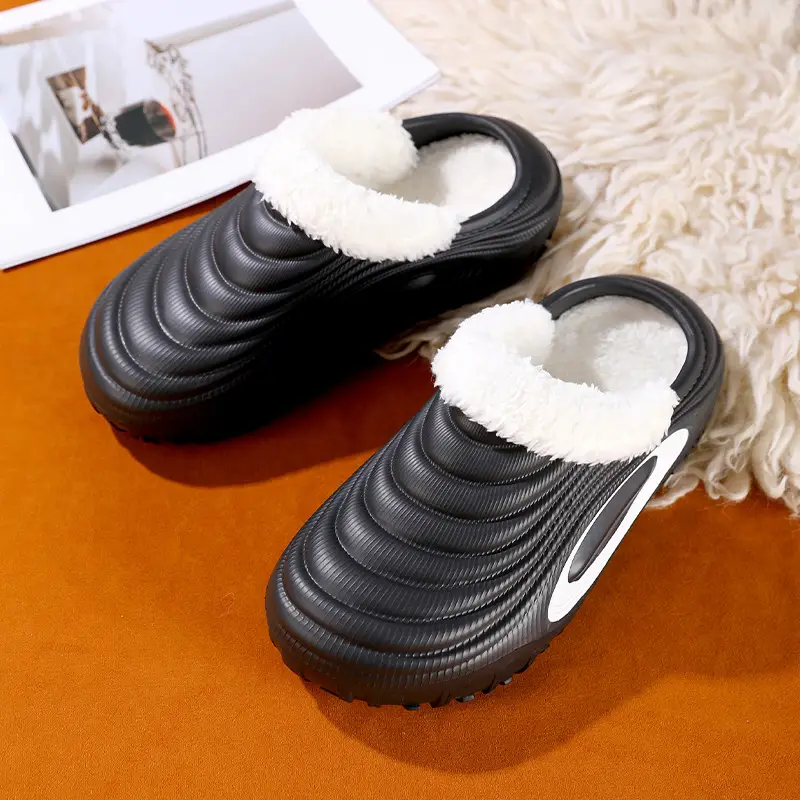 Women's Warm Cotton Slip-On Shoes Cream New Autumn Winter - Image 2