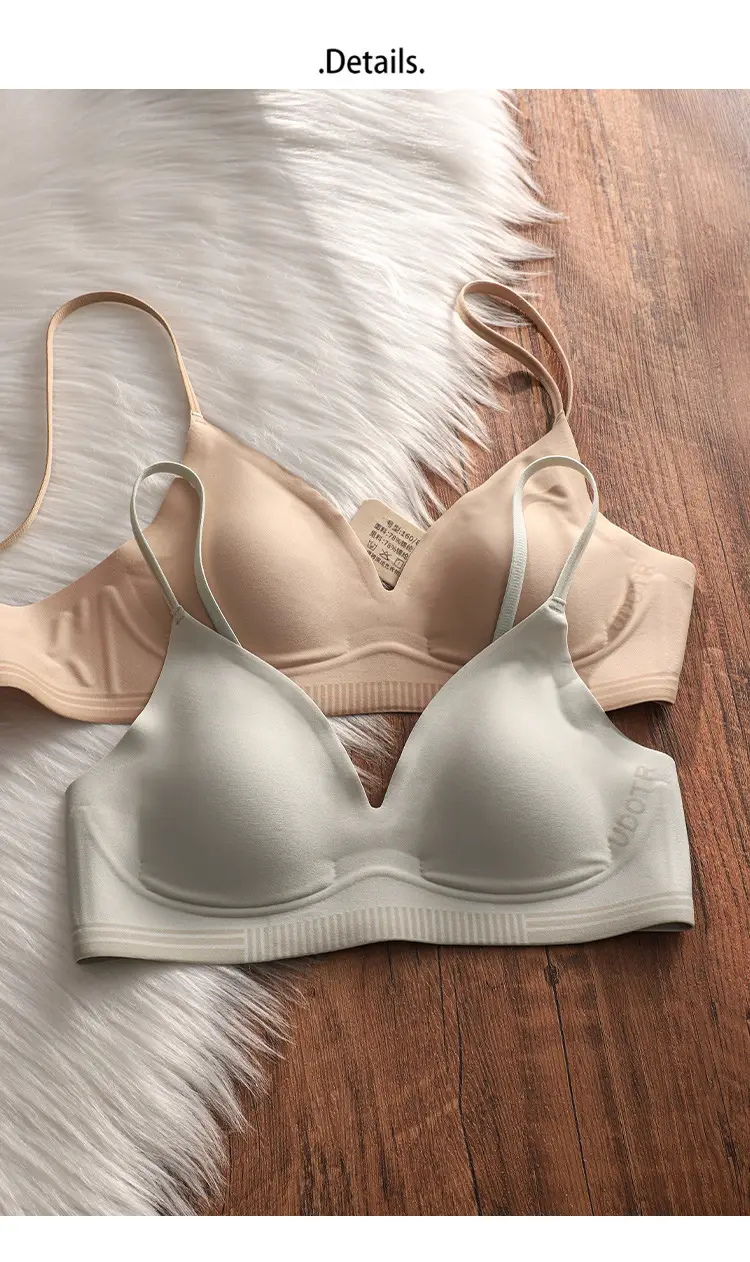 Seamless, Wire-Free French Style Thin Rabbit Ear Bra, Breast-Retracting, Comfortable, Breathable, Soft Support, Anti-Bulge Bra — feature 1