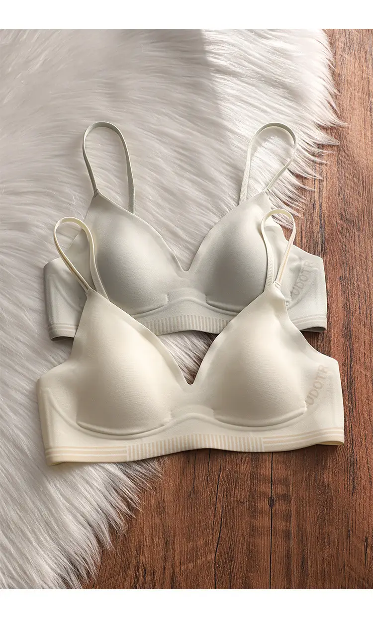 Seamless, Wire-Free French Style Thin Rabbit Ear Bra, Breast-Retracting, Comfortable, Breathable, Soft Support, Anti-Bulge Bra — feature 2