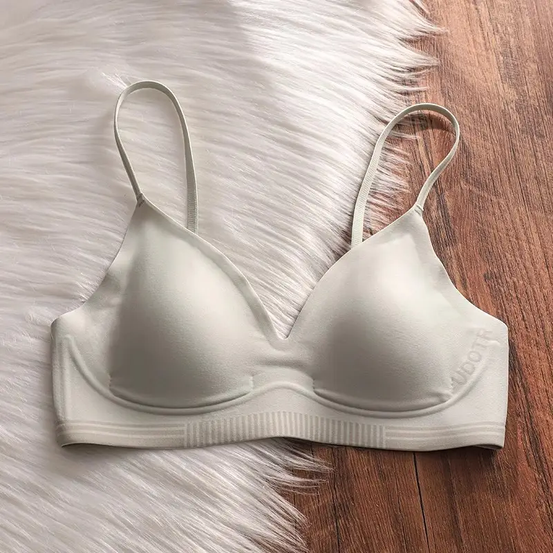 Seamless, Wire-Free French Style Thin Rabbit Ear Bra, Breast-Retracting, Comfortable, Breathable, Soft Support, Anti-Bulge Bra