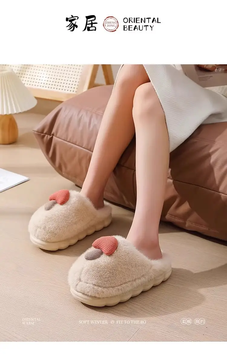 Cotton Slippers for Men in Autumn and Winter 2025 New Thick-Soled Warm Fleece-Lined Thickeneded Non-Slip Non-Stinky Feet Cartoon Cotton Slippers for Women — feature 10