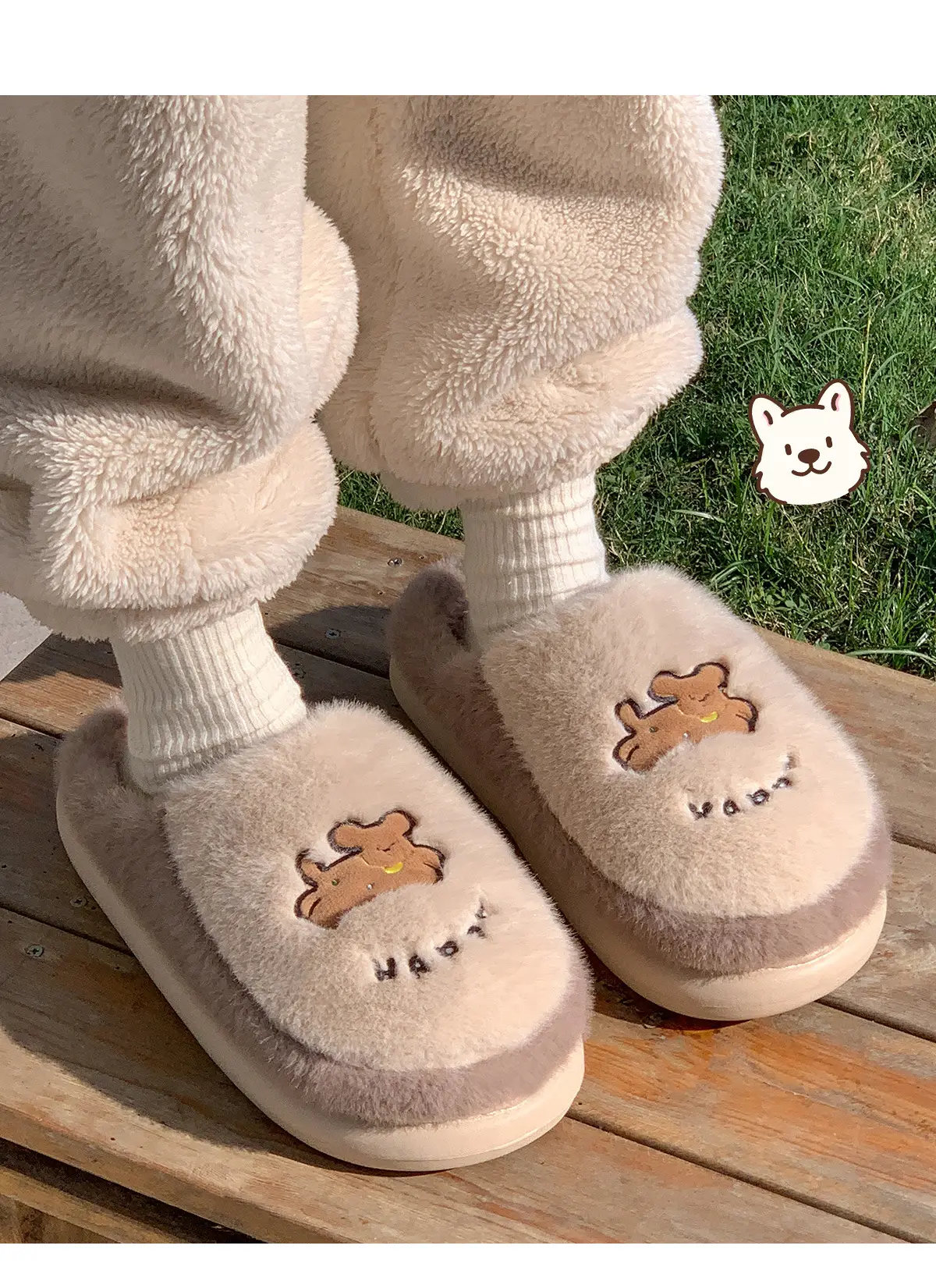 Cute Plush Cotton Slippers for Women Winter 2025 — feature 10