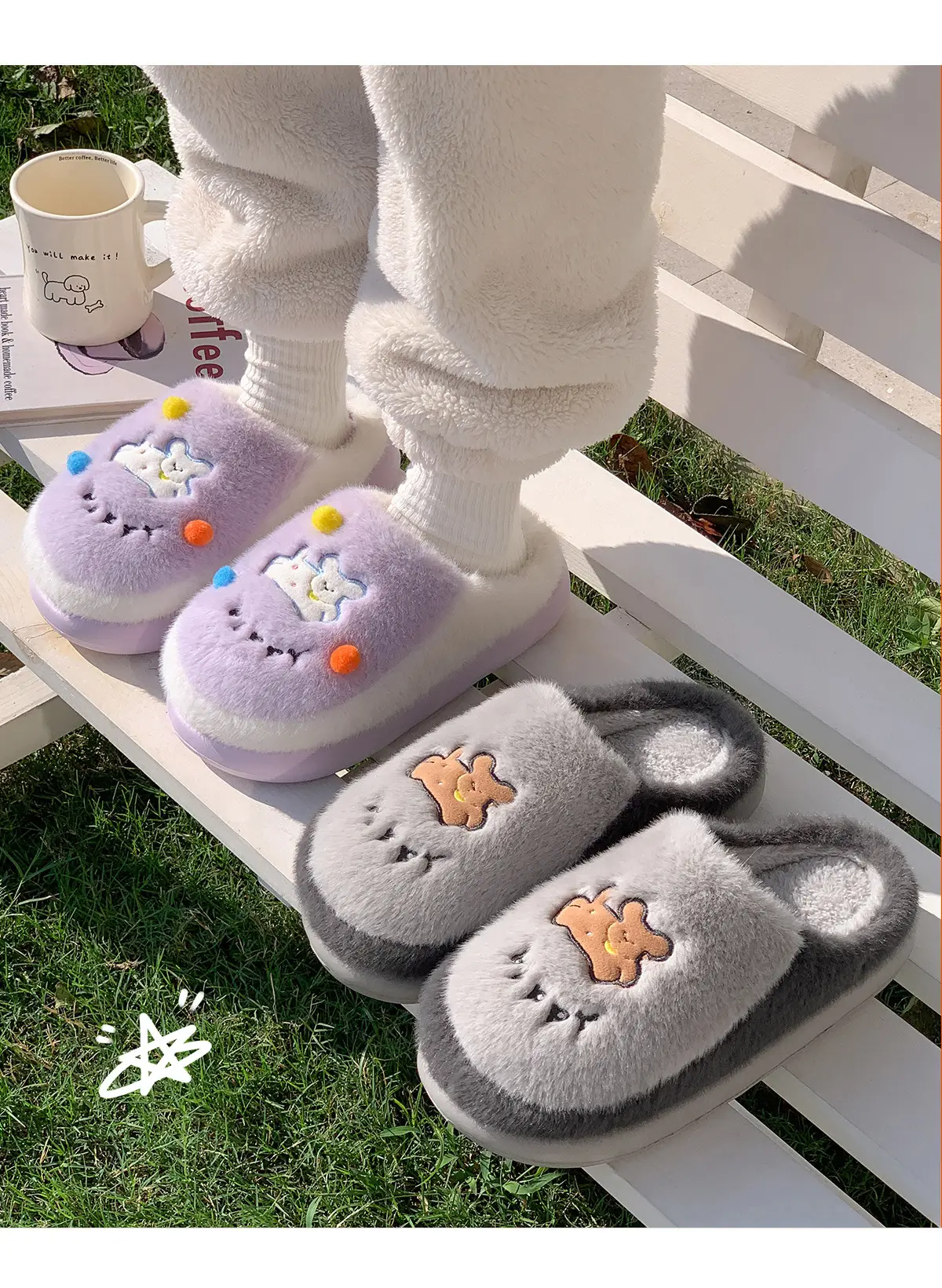 Cute Plush Cotton Slippers for Women Winter 2025 — feature 11
