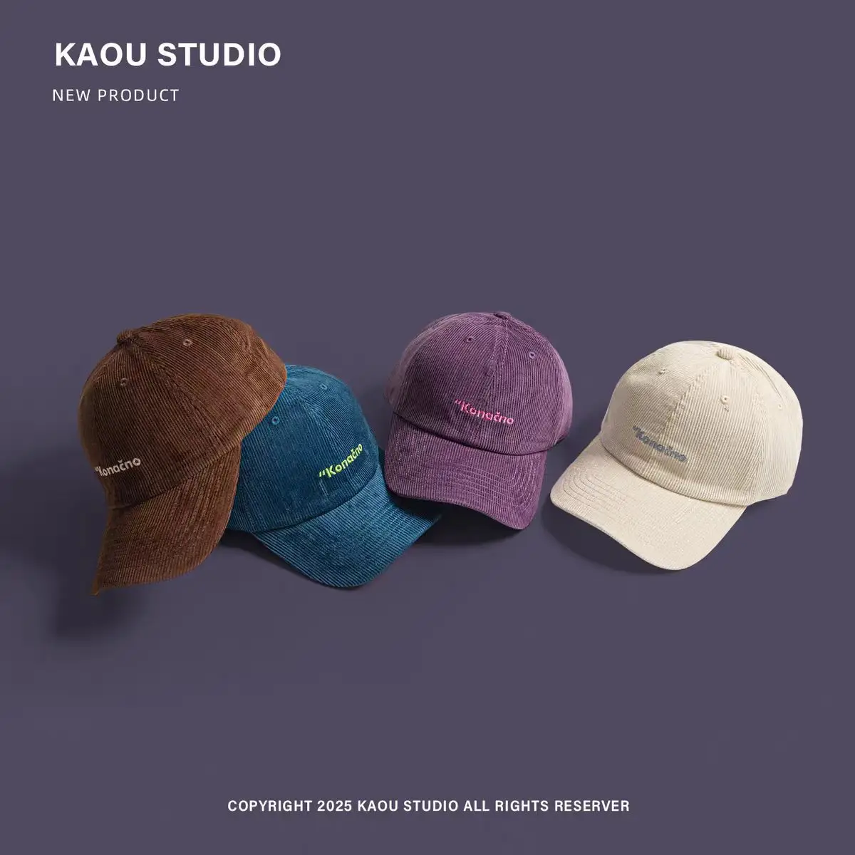 Korean Embroidered Corduroy Cap Women Winter Men - Image 8